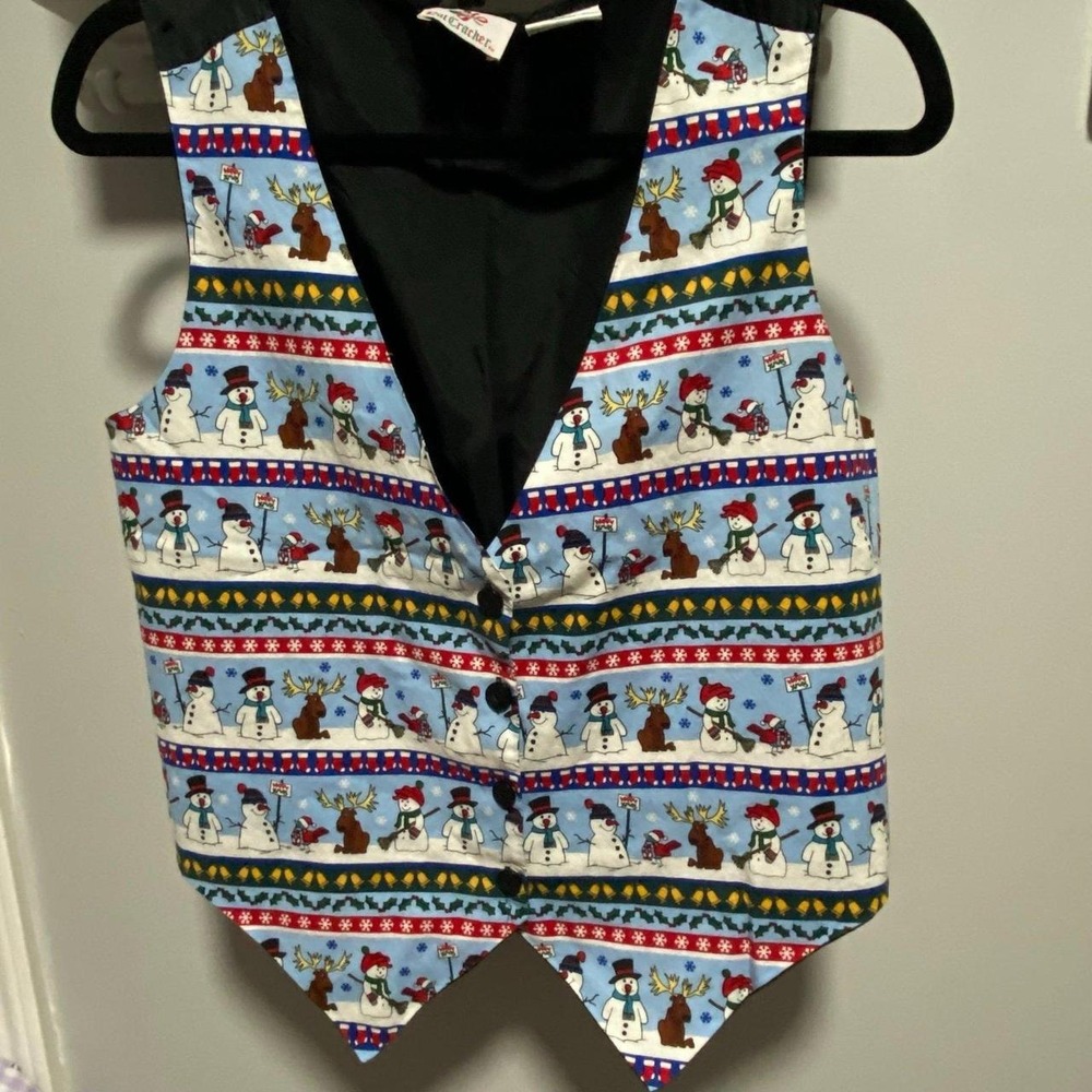90s Vintage Nutcracker brand women's Christmas vest.